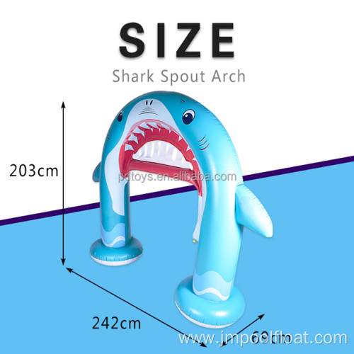 Inflatable PVC Shark Sprinkler Arch Inflatable Kids Toys